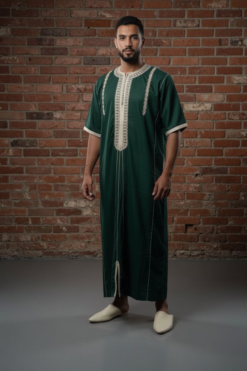 Gandoura verte – Minimaliste, Propre, Sans Compromis