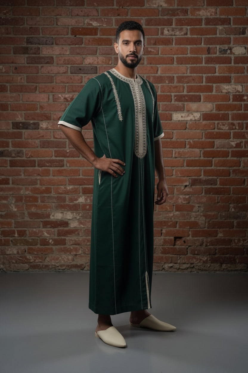 Gandoura verte – Minimaliste, Propre, Sans Compromis