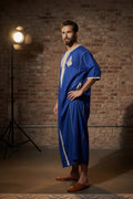 Gandoura Royal Blue – Élégance Moderne