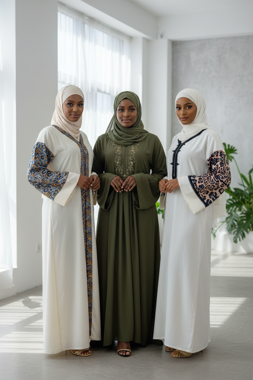 Gandoura blanche léopard