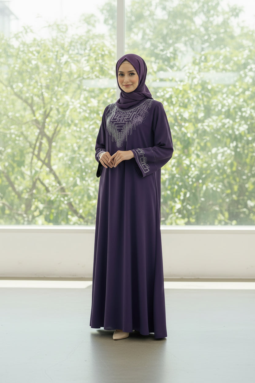 Gandoura VIOLETTE POUR MAISON ET TOUTE OCASION