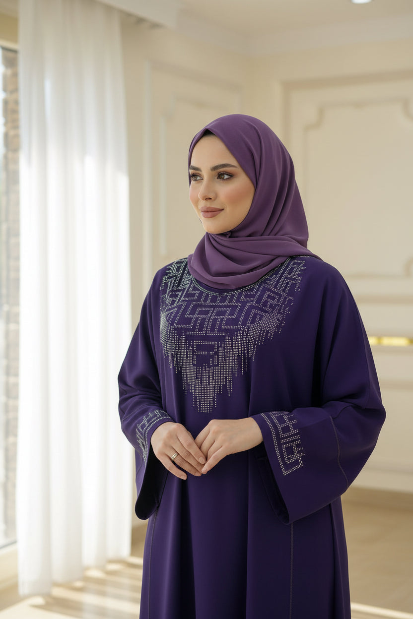 Gandoura VIOLETTE POUR MAISON ET TOUTE OCASION