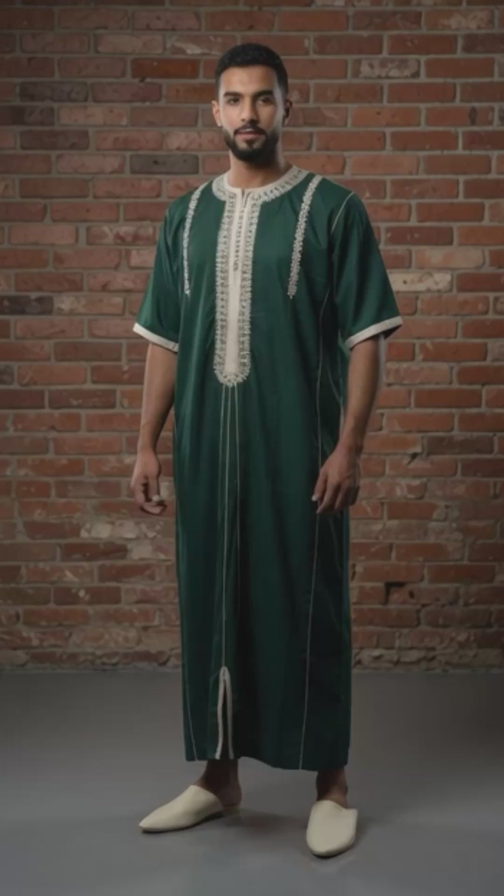 Gandoura verte – Minimaliste, Propre, Sans Compromis